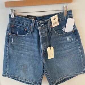 Levi's Light Blue Denim Cutoff Shorts